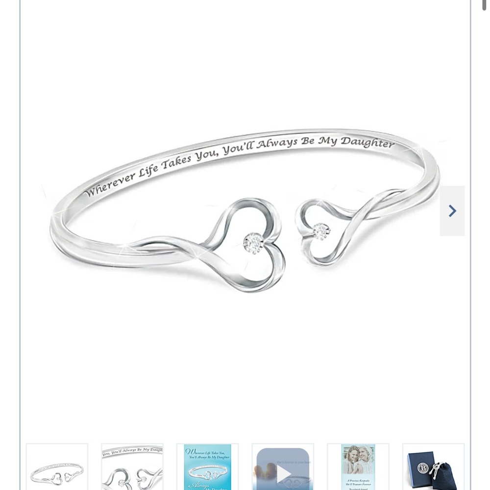 Always My Daughter Engraved Diamond Bracelet